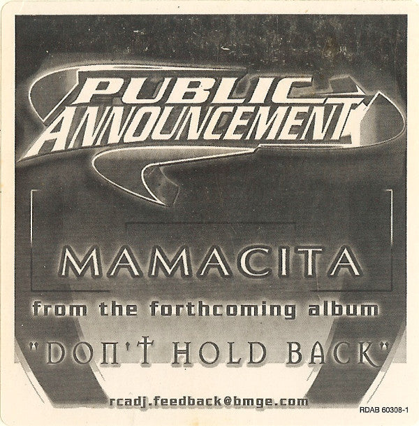 Public Announcement : Mamacita (12", Promo)