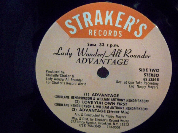 All Rounder And Lady Wonder : Advantage (LP, Album)