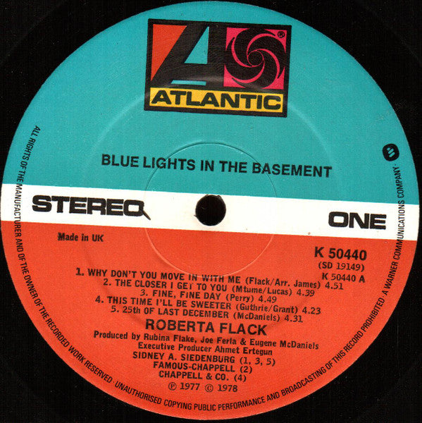 Roberta Flack : Blue Lights In The Basement (LP, Album)