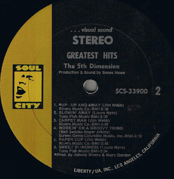 The 5th Dimension* - Greatest Hits (LP, Comp, All)
