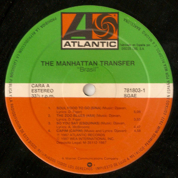 The Manhattan Transfer : Brasil (LP, Album)