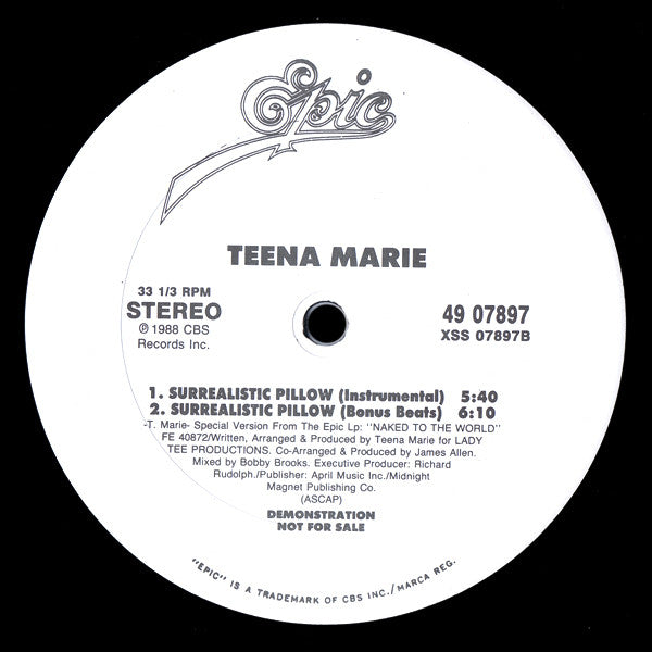 Teena Marie - Surrealistic Pillow (12", Promo)