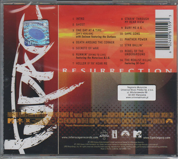 Tupac* - Resurrection (Music From And Inspired By The Motion Picture) (CD, Comp)