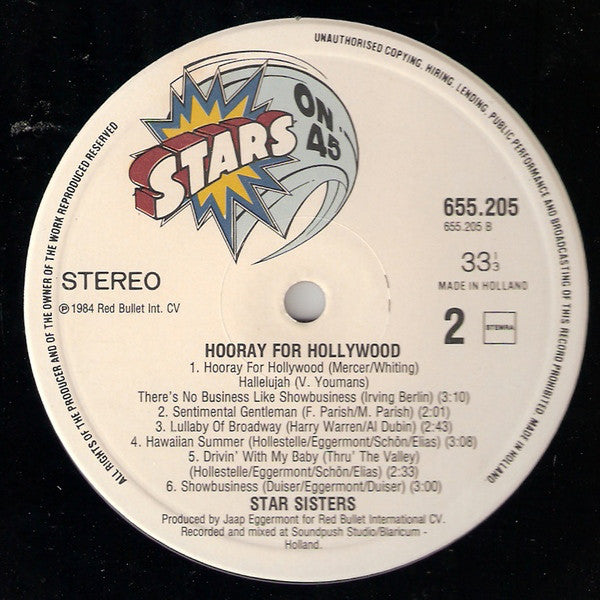 The Star Sisters - Hooray For Hollywood (LP, Album)