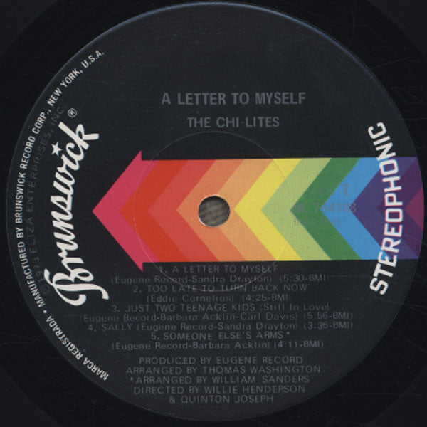 The Chi-Lites - A Letter To Myself (LP, Album)