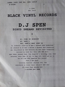 DJ Spen : Disco Dreams Revisited E.P. (12", EP, W/Lbl)