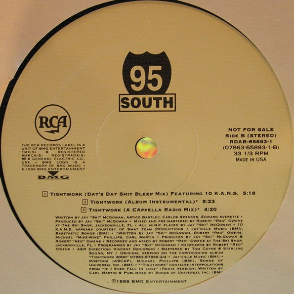 95 South : Tightwork (12", Promo)