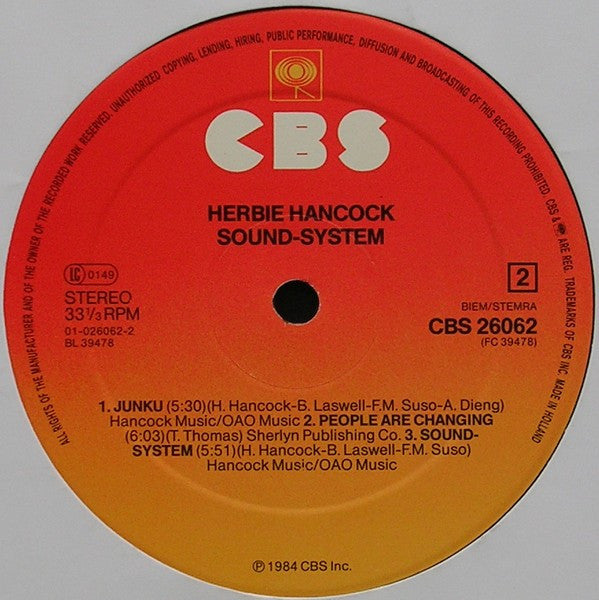 Herbie Hancock - Sound-System (LP, Album)