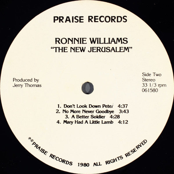 Ron Williams & The Messengers* - The New Jerusalem (LP)