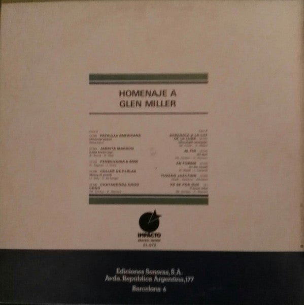 Memphis Maker y Orquesta : Homenaje A Glenn Miller (LP)