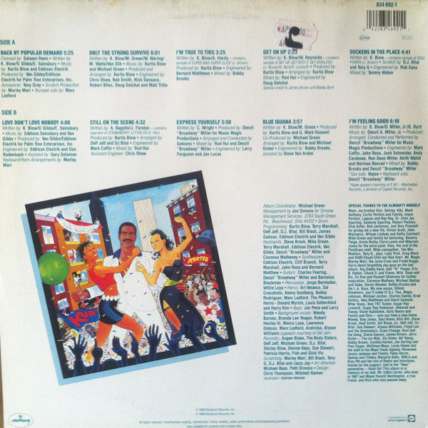 Kurtis Blow - Back By Popular Demand (LP, Album, Ltd)