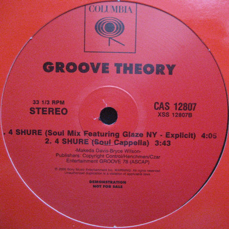 Groove Theory - 4 Shure (12", Promo)