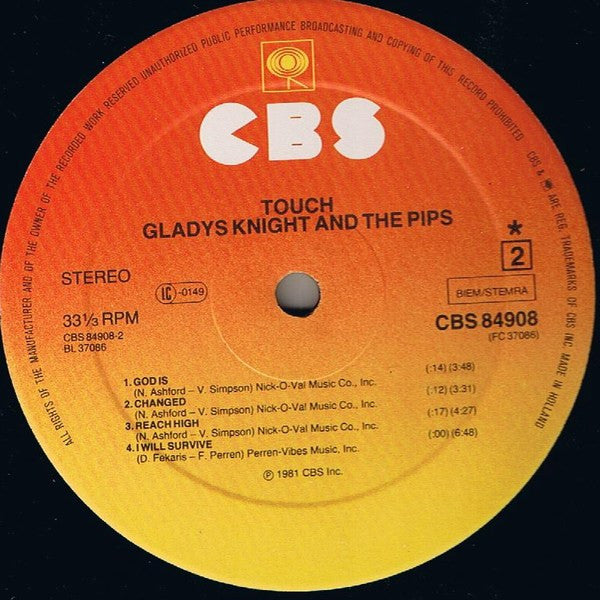 Gladys Knight And The Pips : Touch (LP, Album)