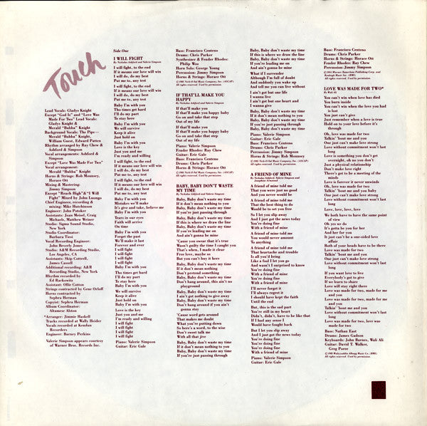 Gladys Knight And The Pips : Touch (LP, Album)