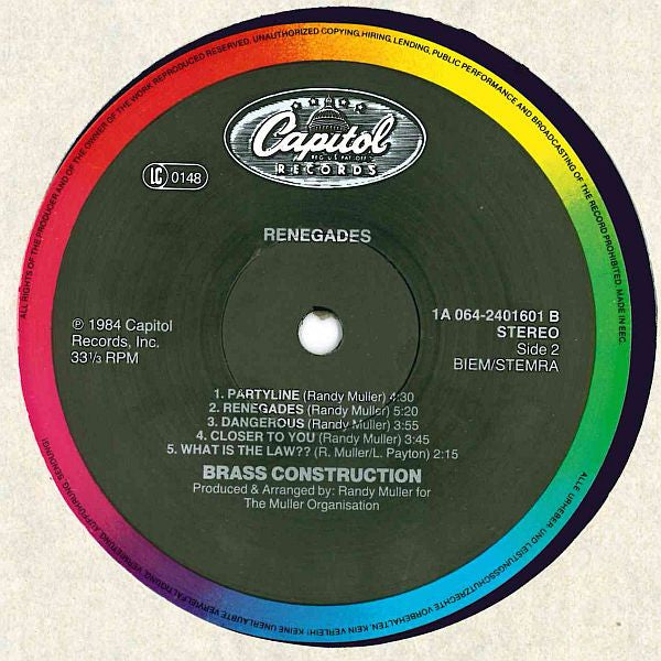 Brass Construction - Renegades (LP, Album)