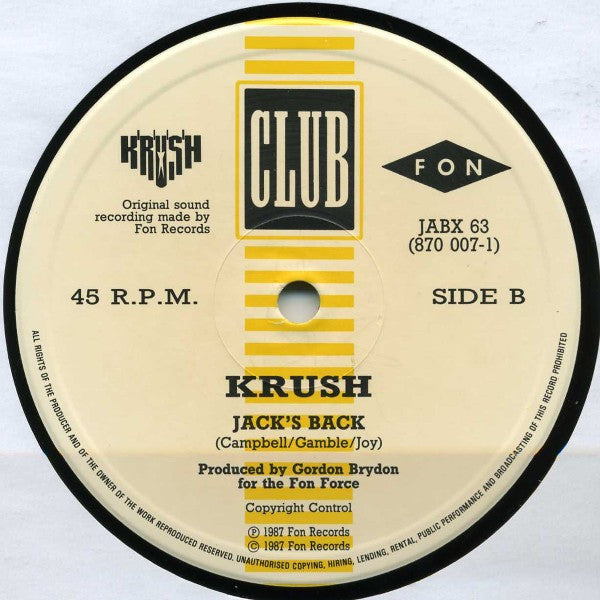 Krush - House Arrest (The Beat Is The Law) (12")