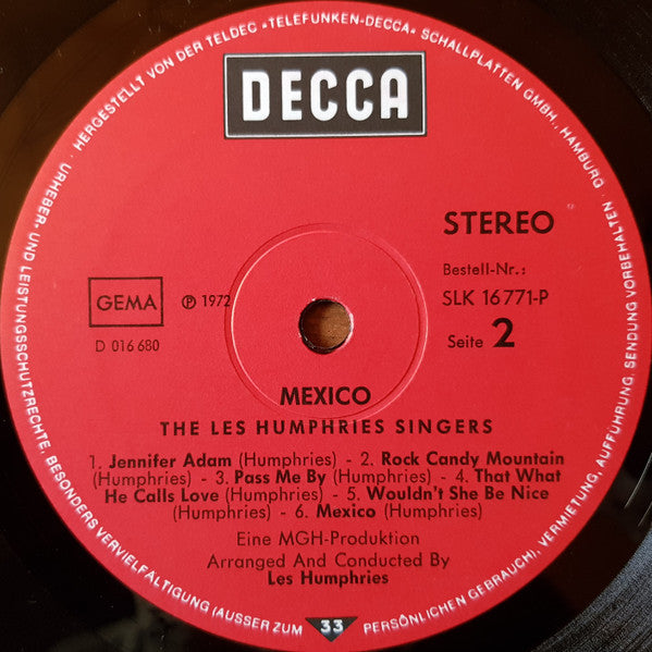 The Les Humphries Singers* : Mexico (LP, Album)