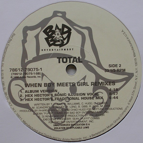 Total - Do You Think About Us & When Boy Meets Girl (Remixes) (12", Single)