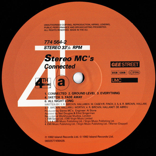 Stereo MC's - Connected (LP, Album, RE, 180)