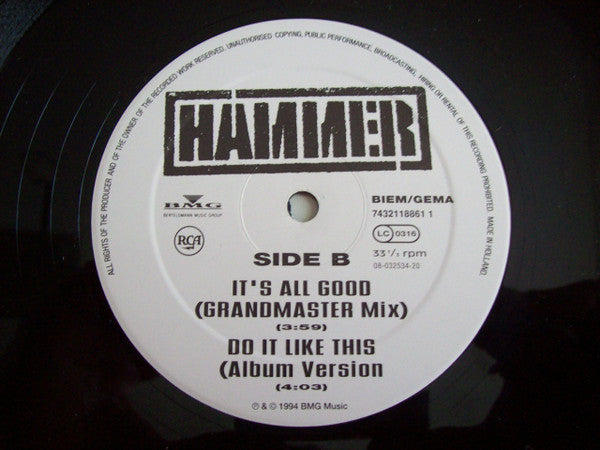 MC Hammer : It's All Good (12", Single)