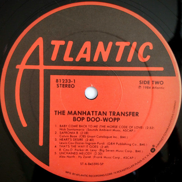 The Manhattan Transfer : Bop Doo-Wopp (LP, Album, SP)