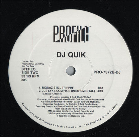 DJ Quik - Jus Lyke Compton (12", Promo)