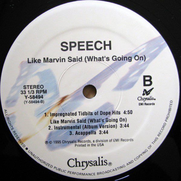 Speech - Like Marvin Said (What's Going On) (12")