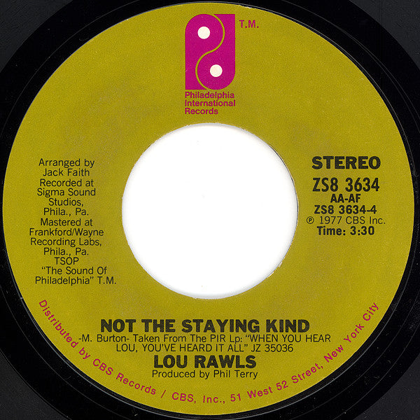 Lou Rawls : Lady Love (7", Single, Styrene, Pit)