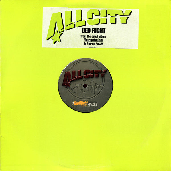 All City - Ded Right (12", Promo)