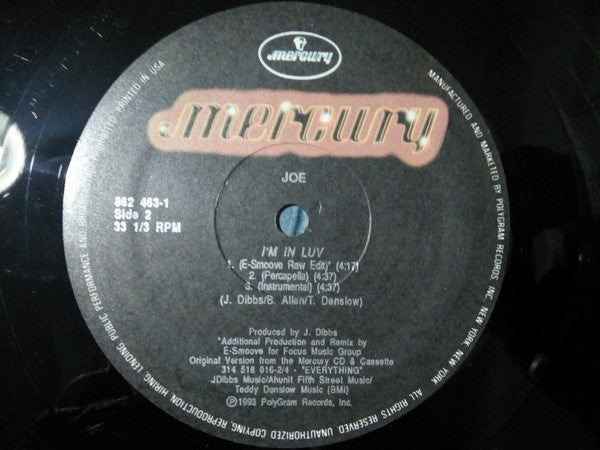 Joe - I'm In Luv (12", Single)