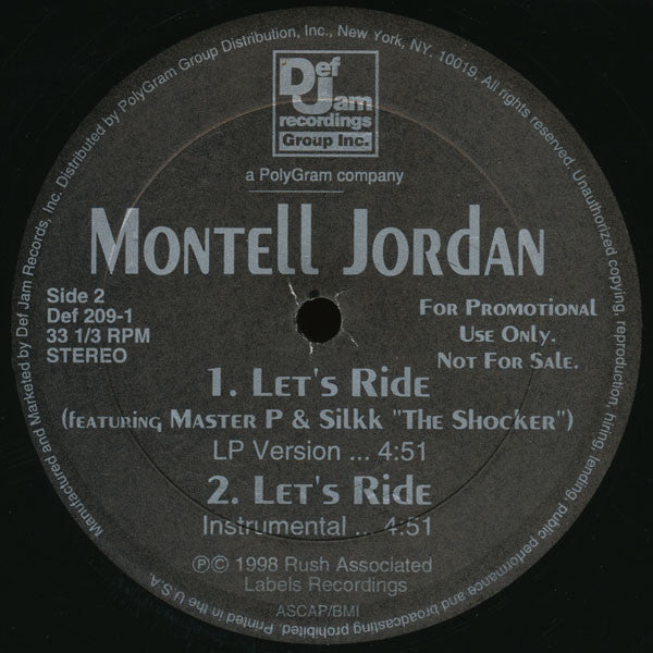Montell Jordan - Let's Ride (12", Promo)