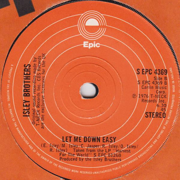 The Isley Brothers : Harvest For The World (7", RE, Ora)