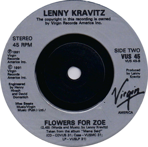 Lenny Kravitz - Stand By My Woman (7", Single)