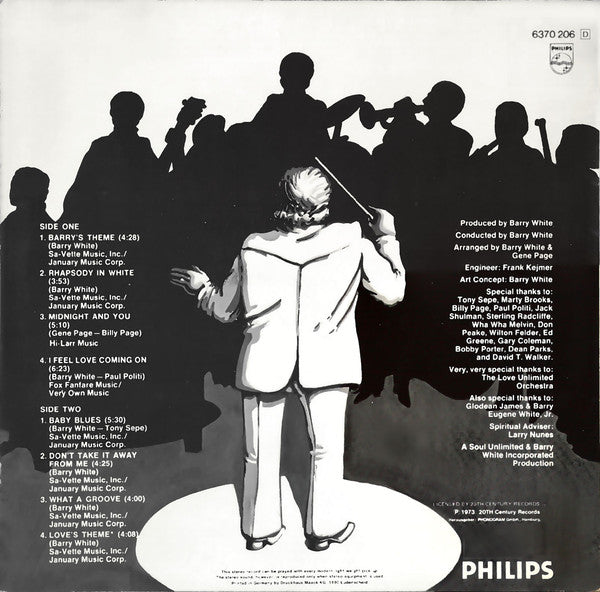 Love Unlimited Orchestra Arranged & Conducted By Barry White : Rhapsody In White (LP, Album)