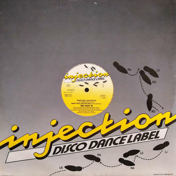 MC Shy D - Rapp Will Never Die (12", Gen)