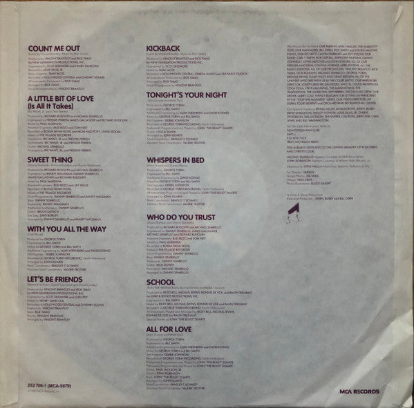 New Edition : All For Love (LP, Album)