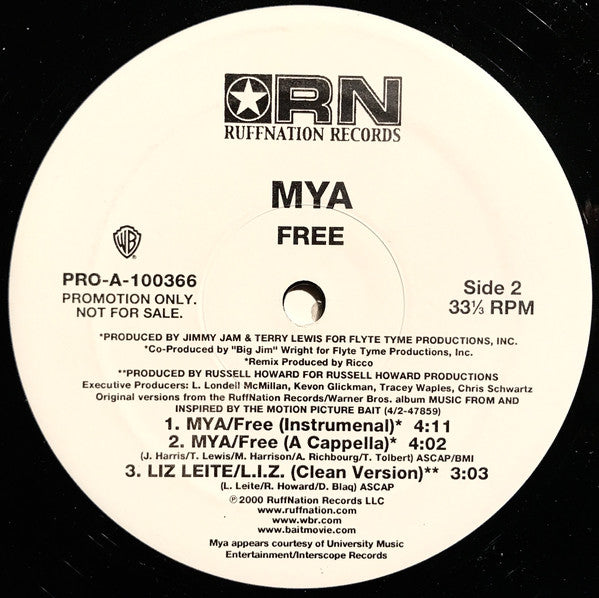 Mya : Free (12", Promo)