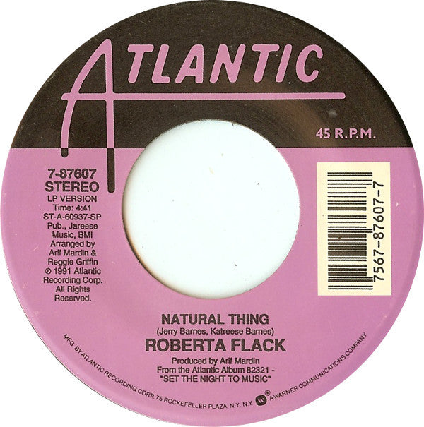 Roberta Flack : Set The Night To Music / Natural Thing (7", Single, Spe)