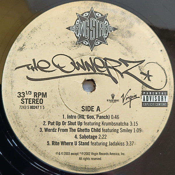 Gang Starr - The Ownerz (2xLP + LP, S/Sided + Album, Ltd)