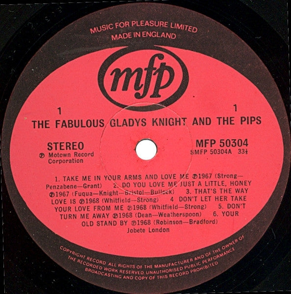 Gladys Knight And The Pips : The Fabulous Gladys Knight & The Pips (LP, Album, Comp)