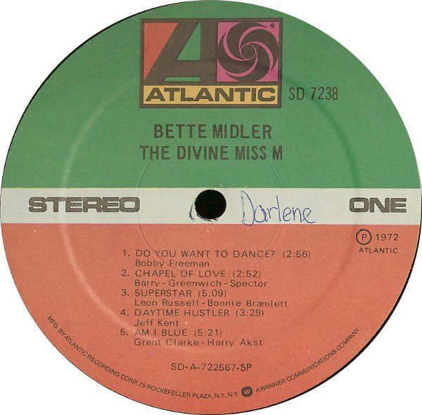 Bette Midler - The Divine Miss M (LP, Album, RP, SRC)