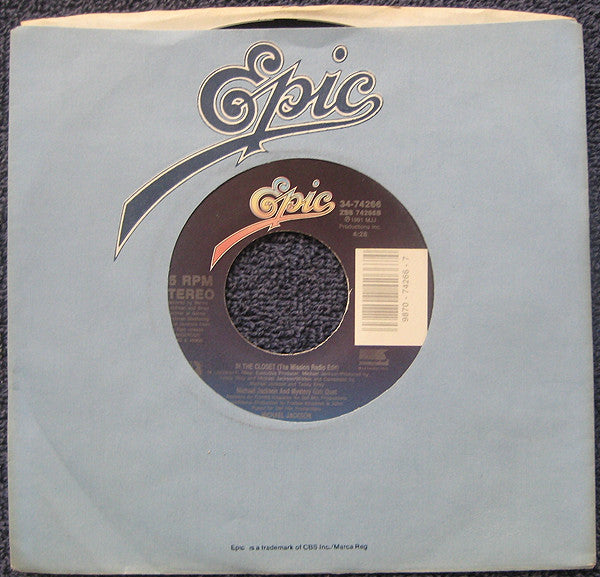 Michael Jackson And Mystery Girl : In The Closet (7", Single)