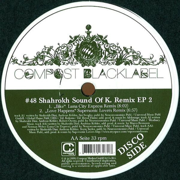 Shahrokh Sound Of K.* - Remix EP 2 (12", EP)