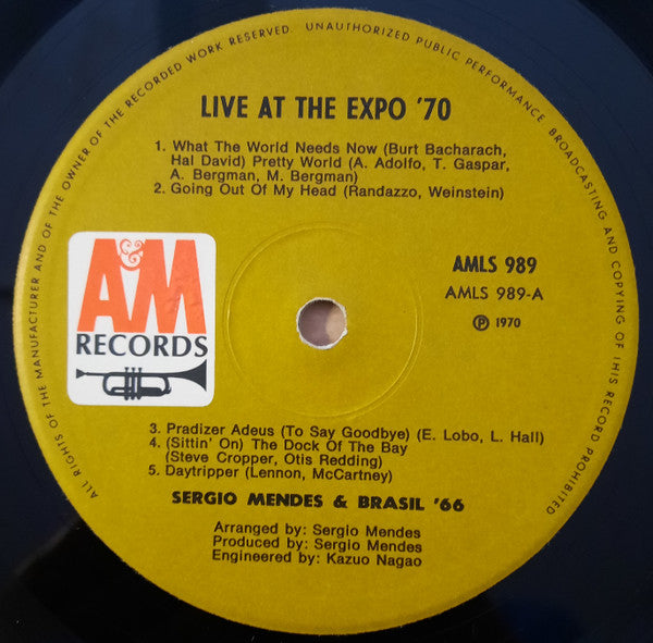 Sérgio Mendes & Brasil '66 : Live At Expo '70 (LP, Album)