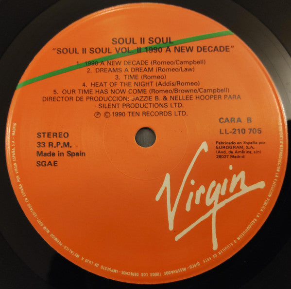Soul II Soul : Vol. II - 1990 A New Decade (LP, Album)