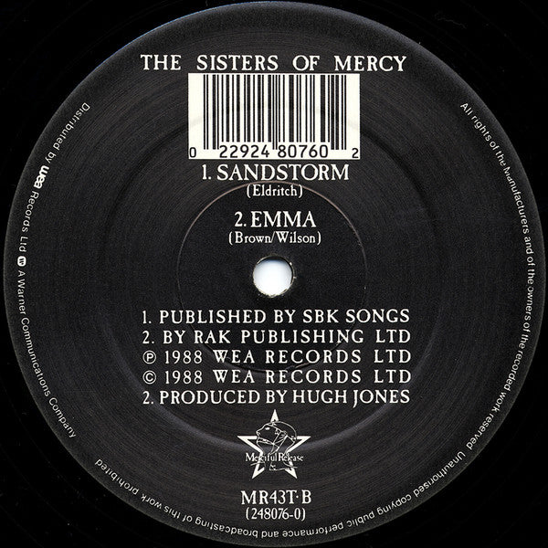 The Sisters Of Mercy - Dominion (12", Spi)