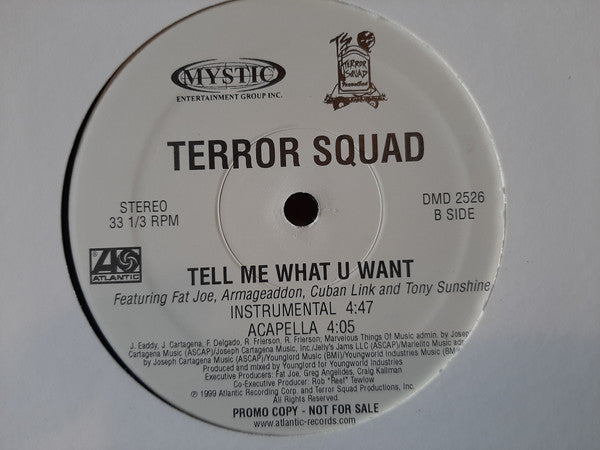 Terror Squad Featuring Fat Joe, Armageddon (3), Cuban Link And Tony Sunshine : Tell Me What U Want (12", Promo)