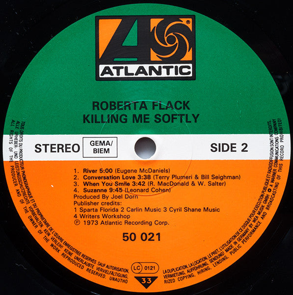 Roberta Flack : Killing Me Softly (LP, Album, RE, Mid)