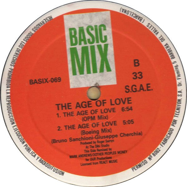 Age Of Love - The Age Of Love (12")