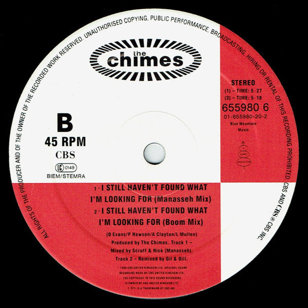 The Chimes - I Still Haven't Found What I'm Looking For (12", Maxi)